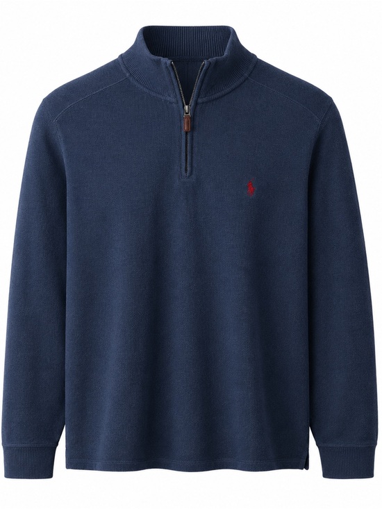 Polo Ralph Lauren Other - Polo Ralph Lauren Mens Blue Cotton 1/4 Zip Pullover Sweater XL